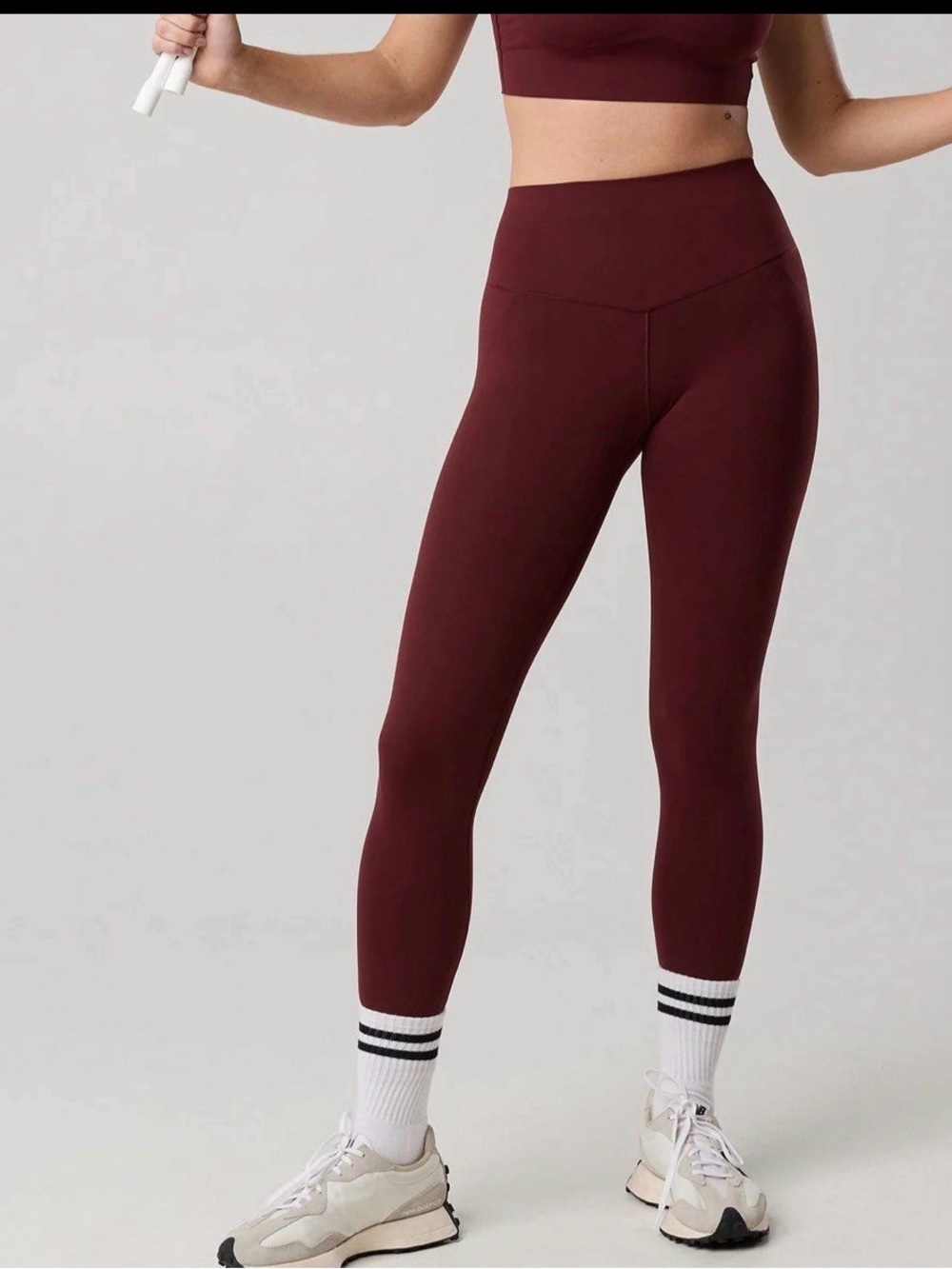 Offline By Aerie Real Me High Waisted Leggings 7/8 burgundy
